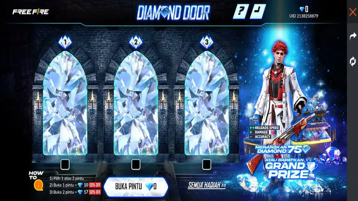 Dapatkan Hadiah Bundle, Gun Skin, Dan Jackpot Diamond Di Event Diamond Door Ff