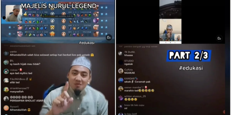 Masya allah! Ustadz ini sampaikan dakwah sembari streaming mobile legends