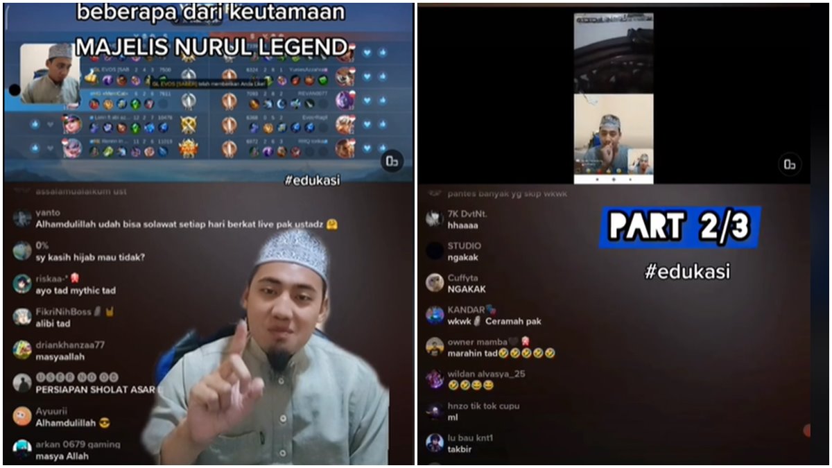 Masya Allah! Ustadz Ini Sampaikan Dakwah Sembari Streaming Mobile Legends