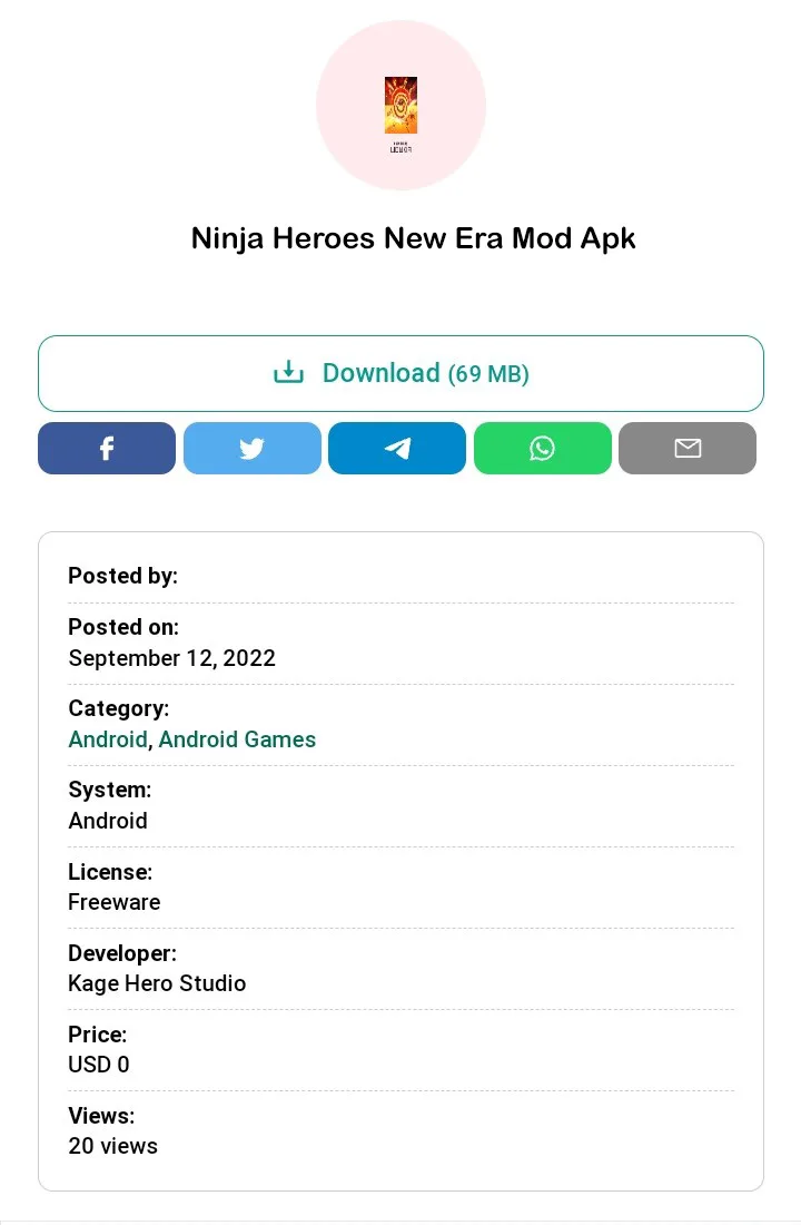 Ninja heroes new era mod apk 1