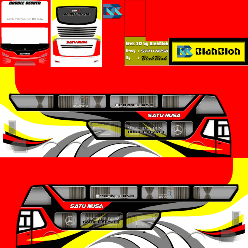 Livery Bus Simulator ID SSD Satu Nusa