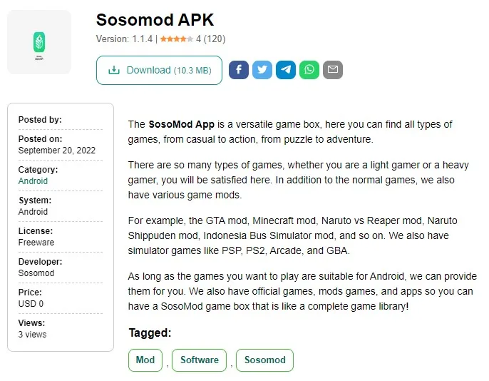 Sosomod apk 1