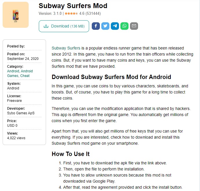 Subway Surfers Mod Apk 1