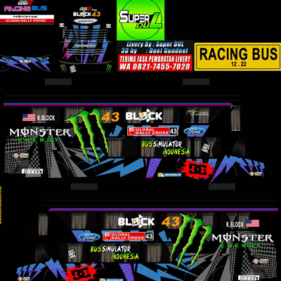 Livery bussid sdd ken block