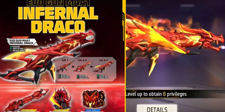 Evo gun m4a1 infernal draco ff