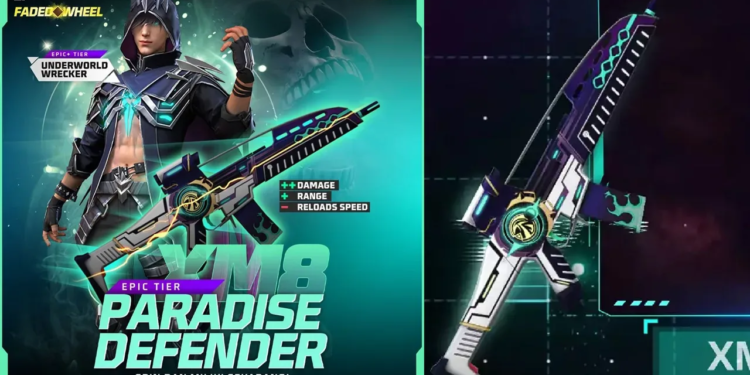 Gun skin xm8 paradise defender ff