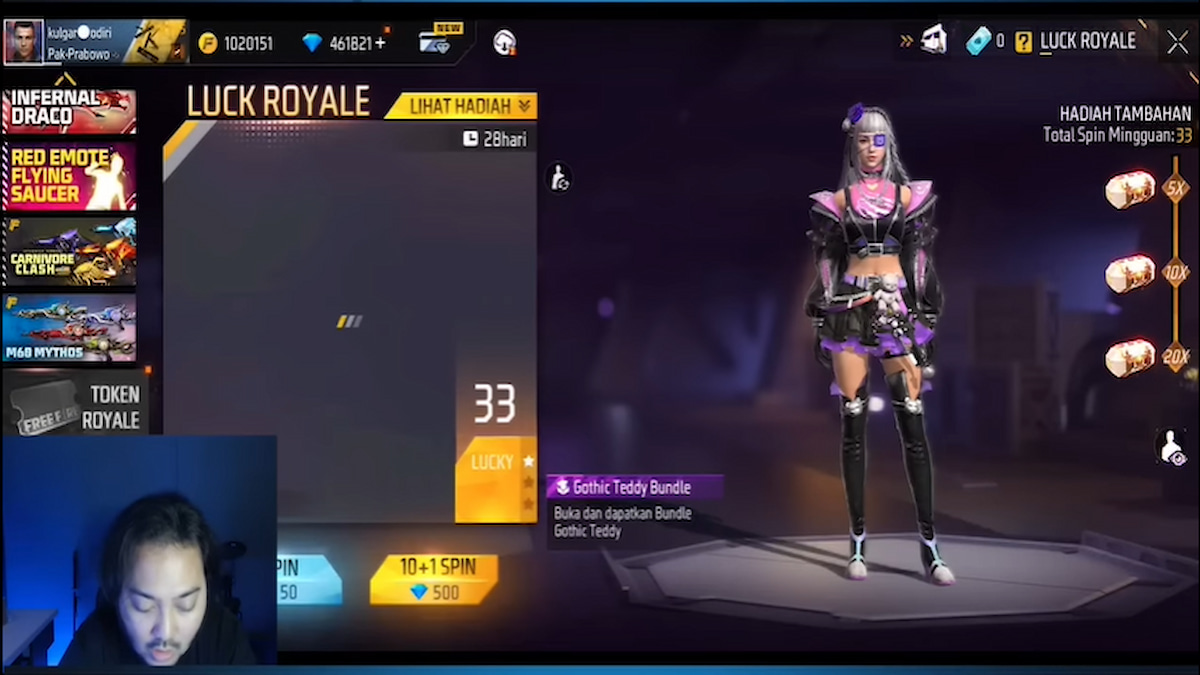 Inilah Hadiah Bundle Diamond Royale Ff Oktober 2022