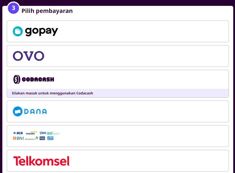 Cara top up higgs domino codashop