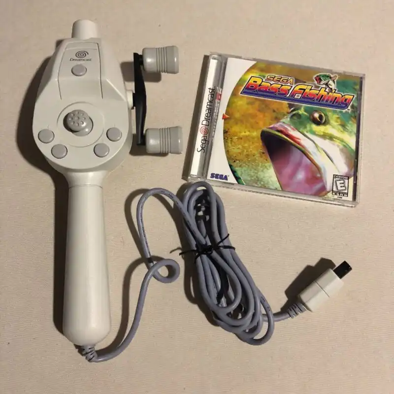 5 Aksesoris Konsol Teraneh Yang Pernah Diciptakan 8 Dreamcast Fishing Controller