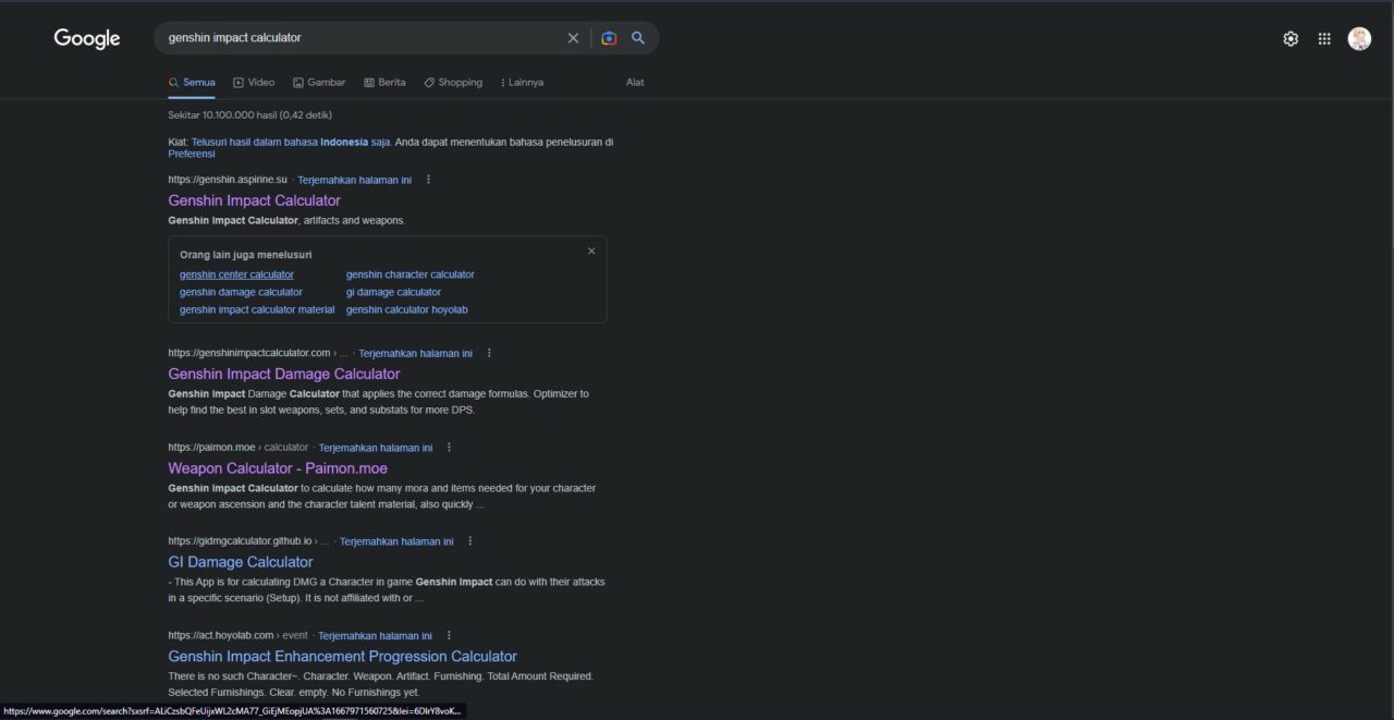 Berikut Cara Menggunakan Genshin Damage Calculator