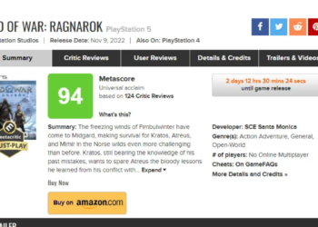 God of war ragnarök jadi game rating tertinggi