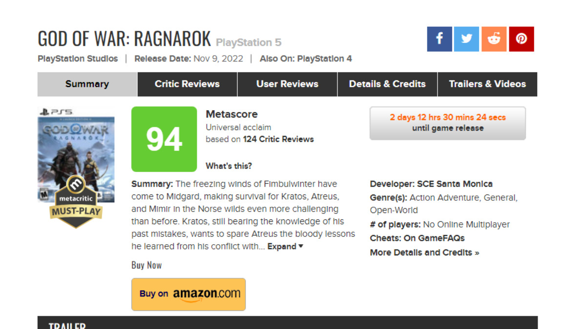 God of War Ragnarök Jadi Game Rating Tertinggi