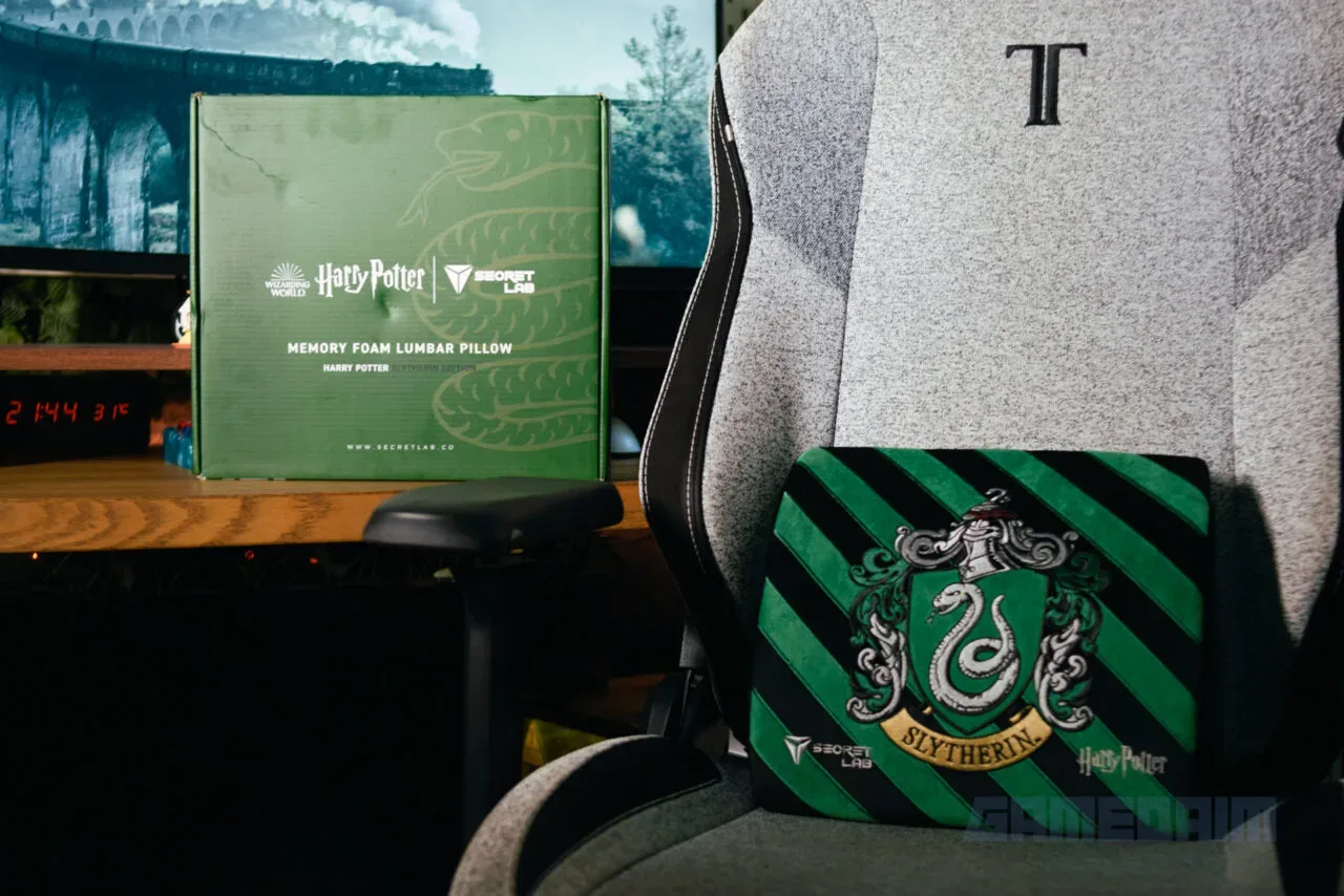 Secretlab memory foam lumbar pillow harry potter slytherin edition gamedaim review 05