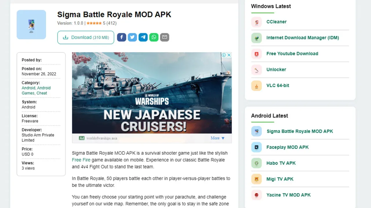 Sigma battle royale mod apk