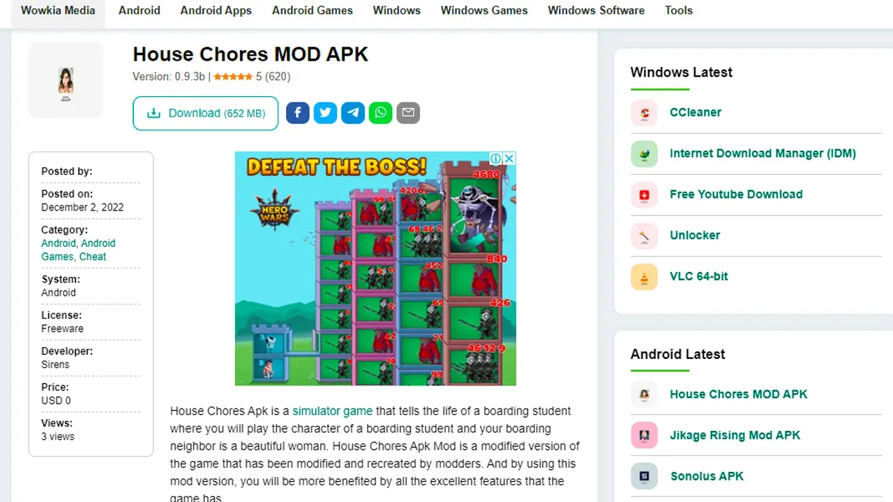 House chores mod apk