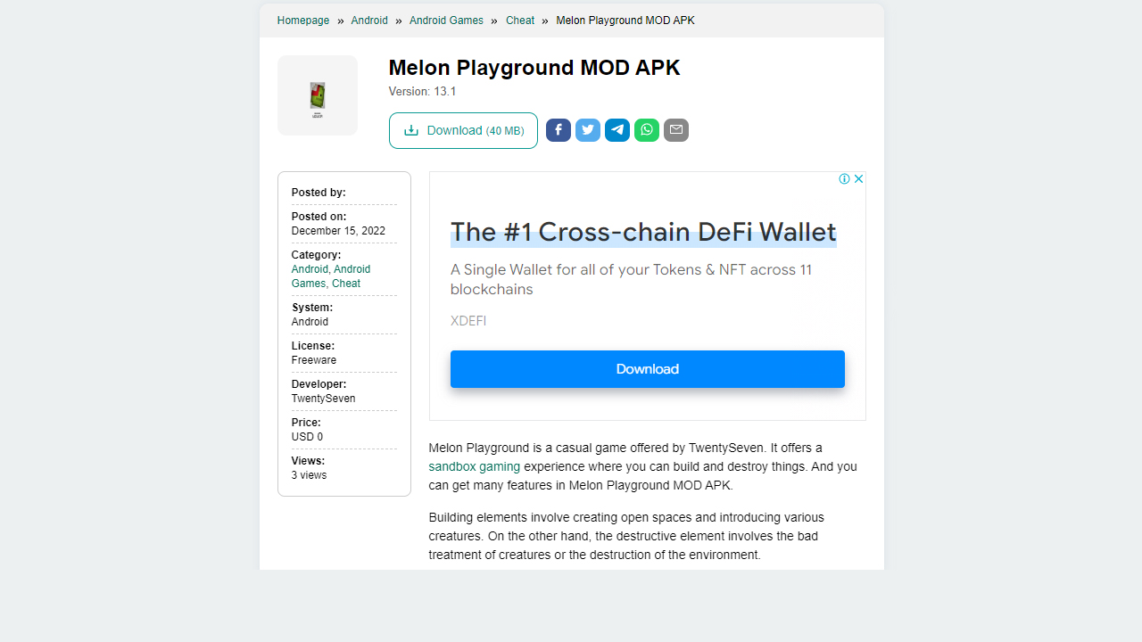 Melon Playground Mod APK v13.1 Unlock All Terbaru 2022