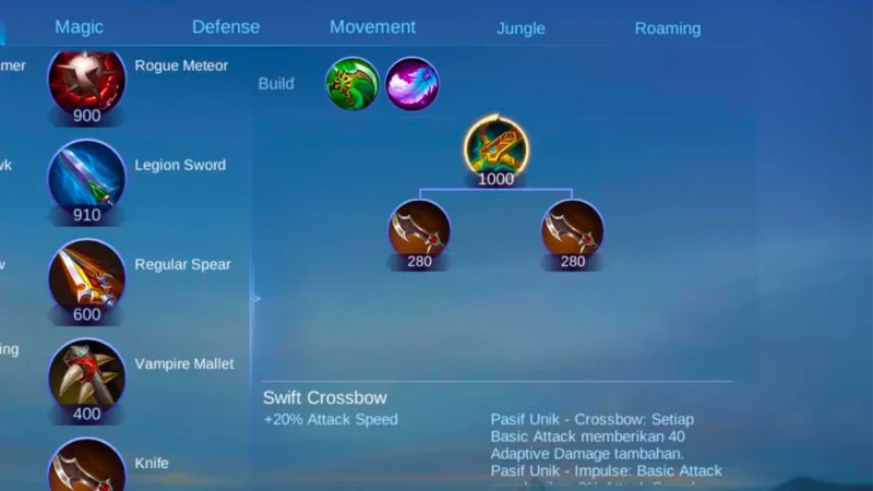 Swift Crossbow Mobile Legends