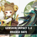 Tanggal rilis genshin impact 3. 4