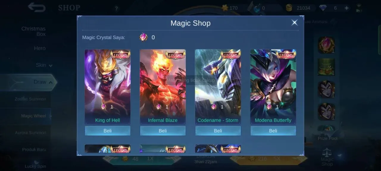 Cara mendapatkan skin franco legend