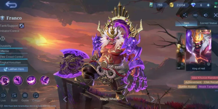 Cara mendapatkan skin franco legend