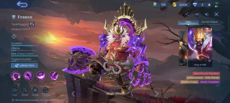 Cara Mendapatkan Skin Franco Legend