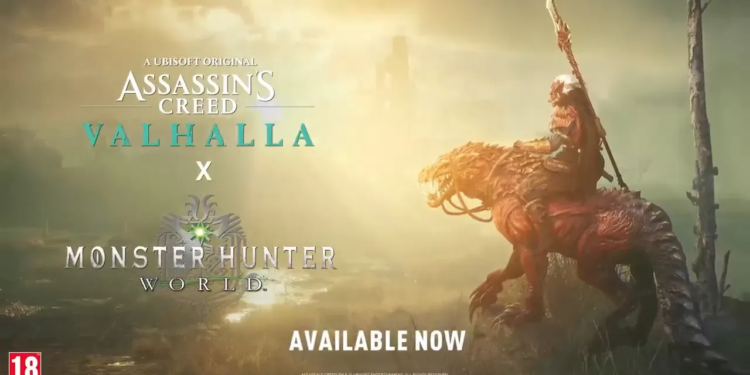 Assassin's creed valhalla kolaborasi dengan monster hunter: world