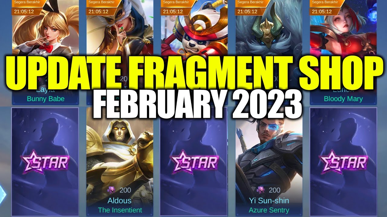 Update Terbaru Fragment Shop Februari 2023 Mobile Legends, Ada Skin YSS