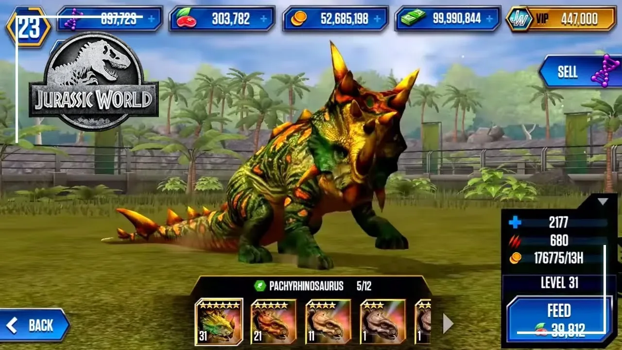 Jurassic world the game mod apk