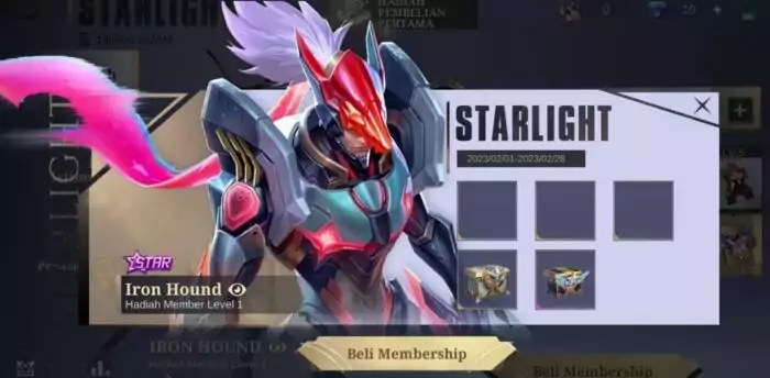 Skin starlight februari 2023 saber