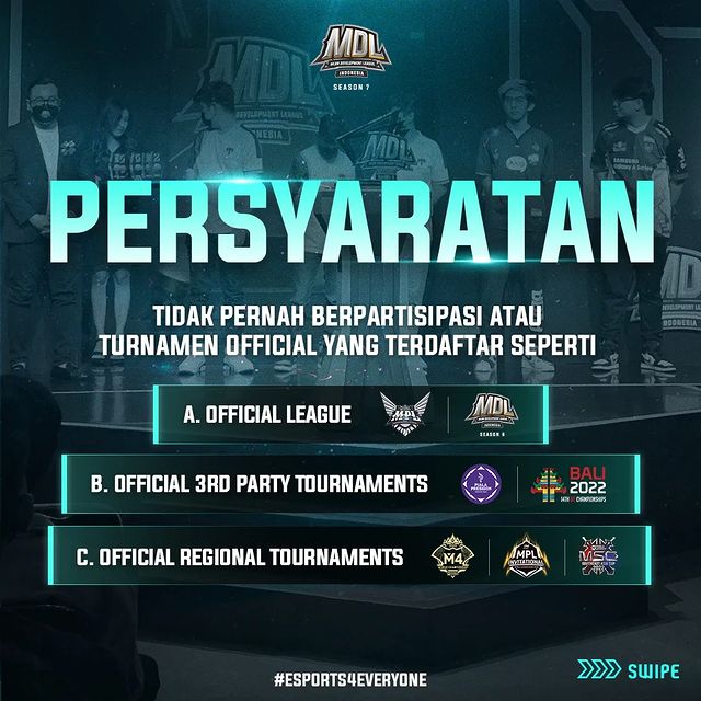 Syarat daftar mdl indonesia season 7