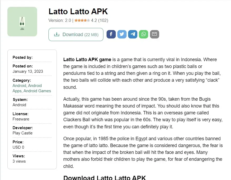 Download latto latto apk