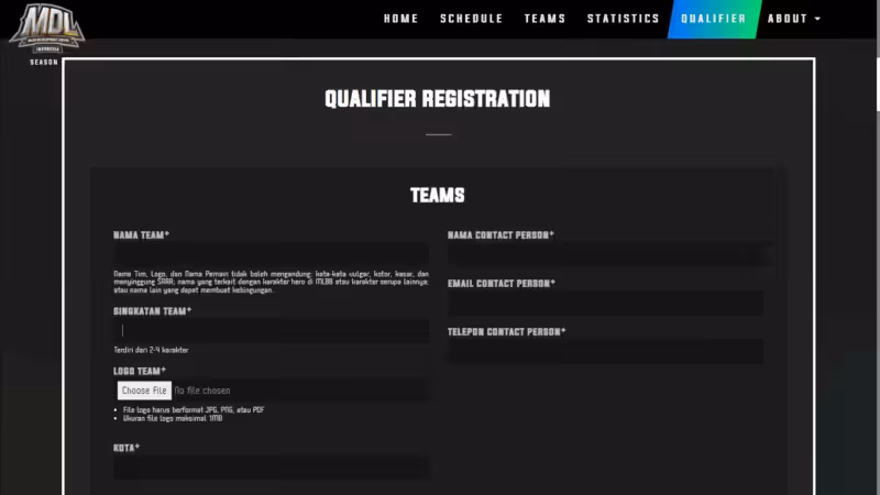Cara Daftar Kualifikasi Terbuka MDL Indonesia Season 7