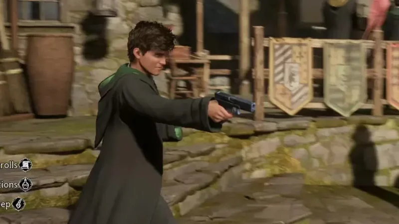 Seorang Modder Tambahkan Senjata Pistol ke Hogwarts Legacy