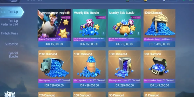 Cara mengetahui total top up diamond selama bermain mobile legends