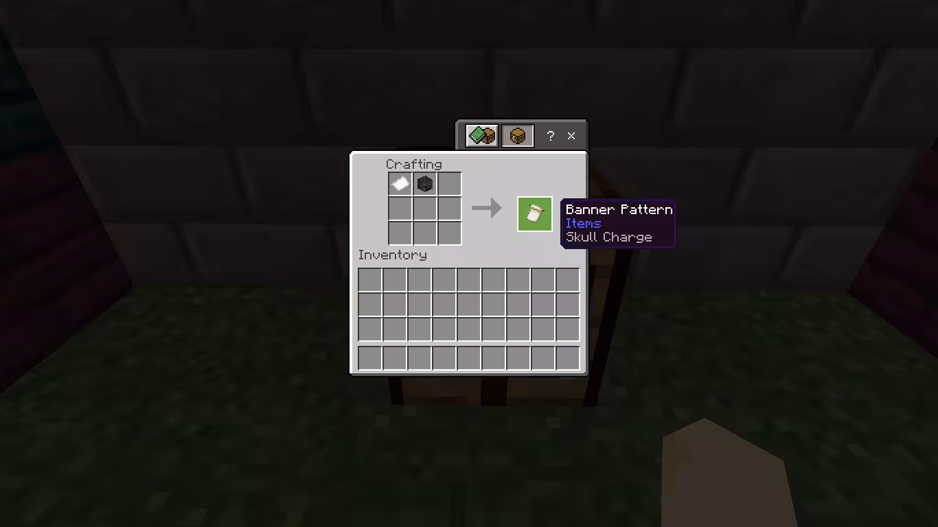 Cara Membuat Skull Charge Banner Pattern di Minecraft