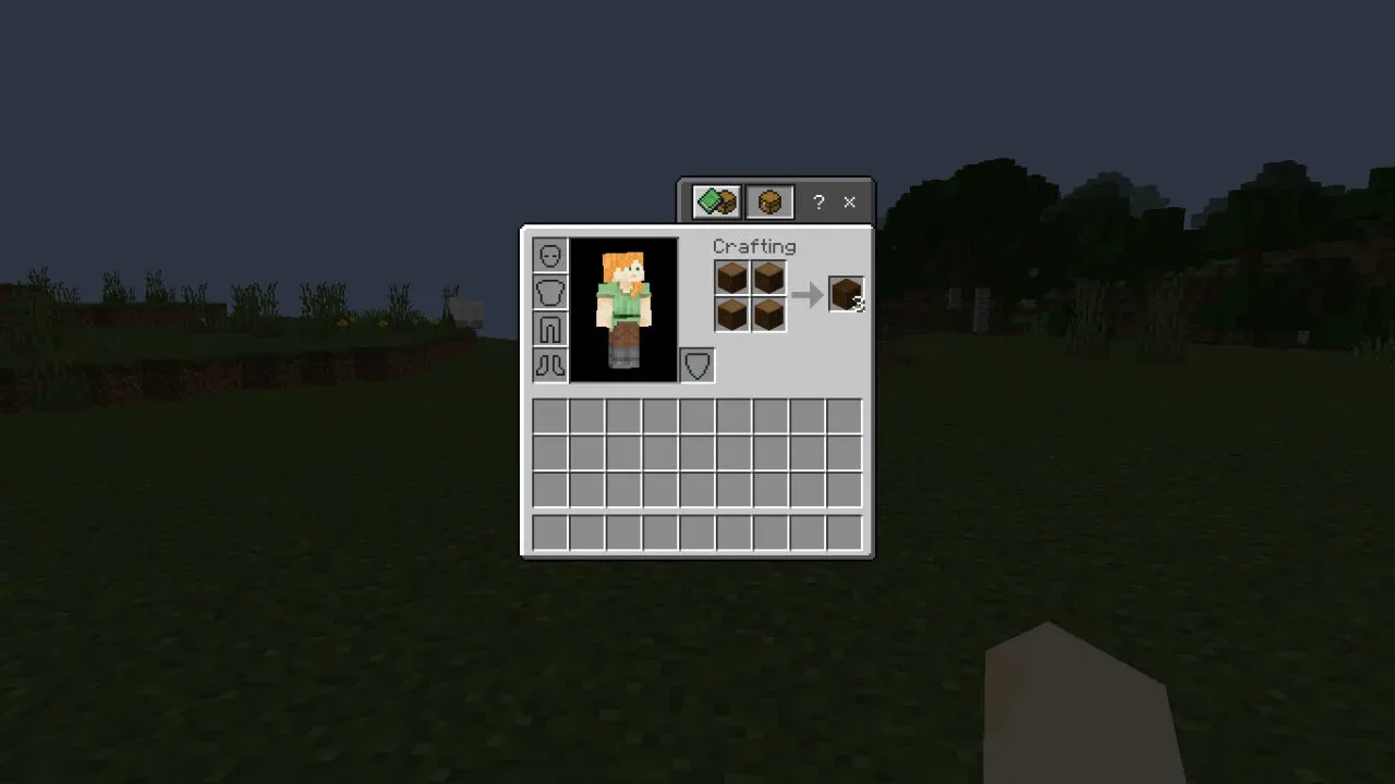 Cara membuat spruce wood di minecraft