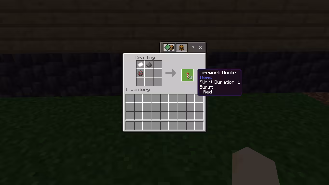 Cara Membuat Red Burst Firework Rocket di Minecraft 10 Cara Membuat Red Burst Firework Rocket di Minecraft