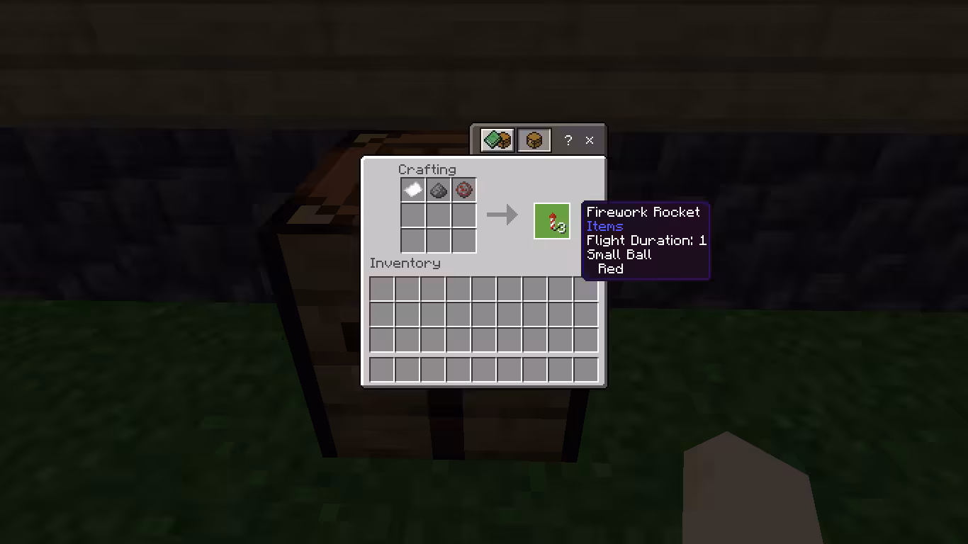 Cara Membuat Red Small Ball Firework Rocket di Minecraft 8 Cara Membuat Red Small Ball Firework Rocket di Minecraft
