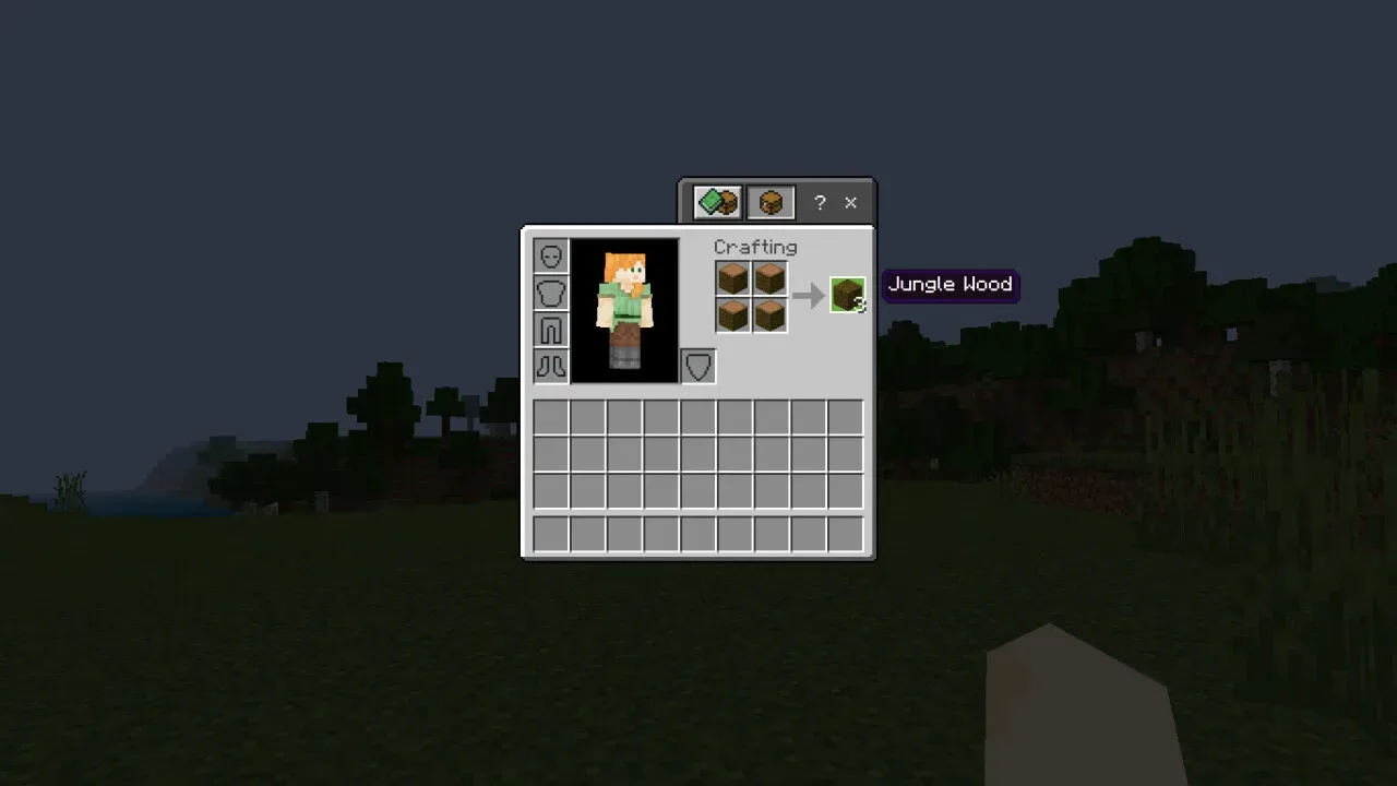 Cara membuat jungle wood di minecraft