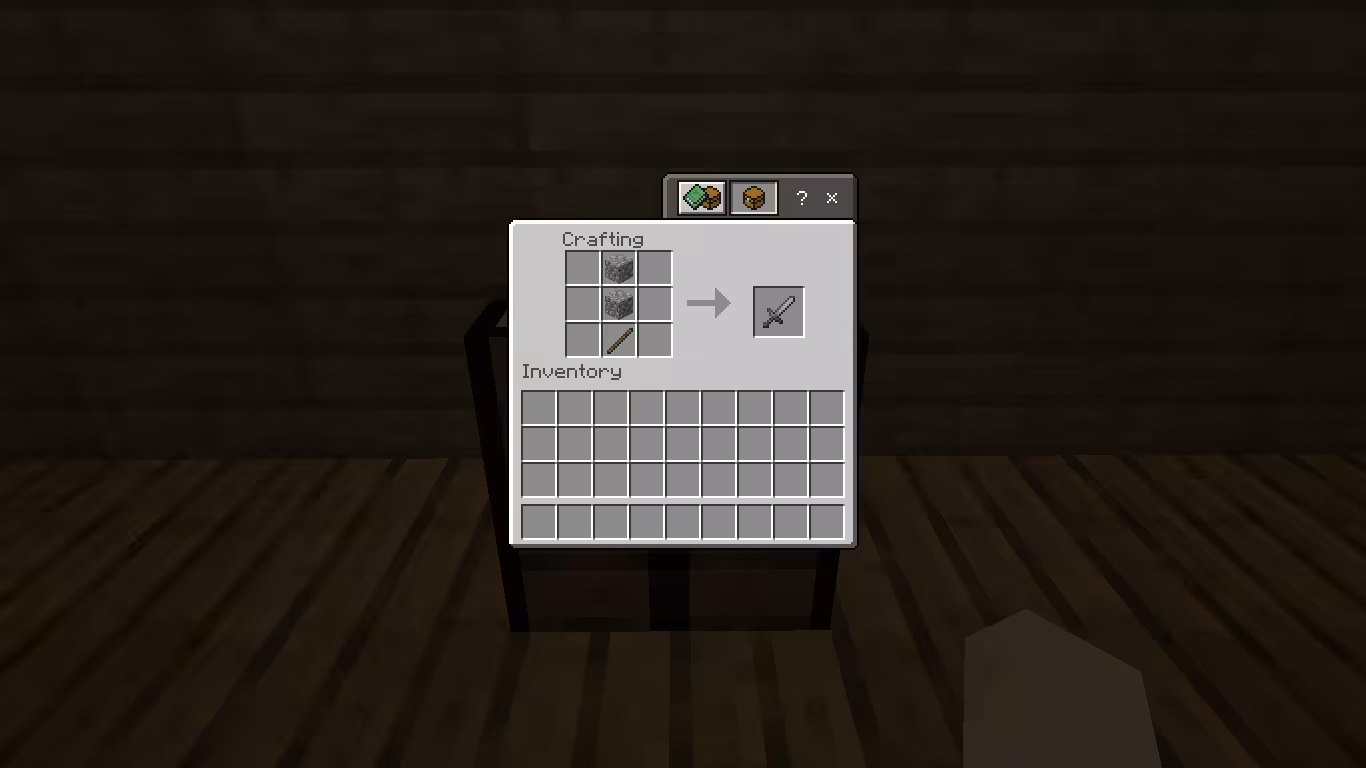 Cara Membuat Stone Sword di Minecraft 3 Cara Membuat Stone Sword di Minecraft