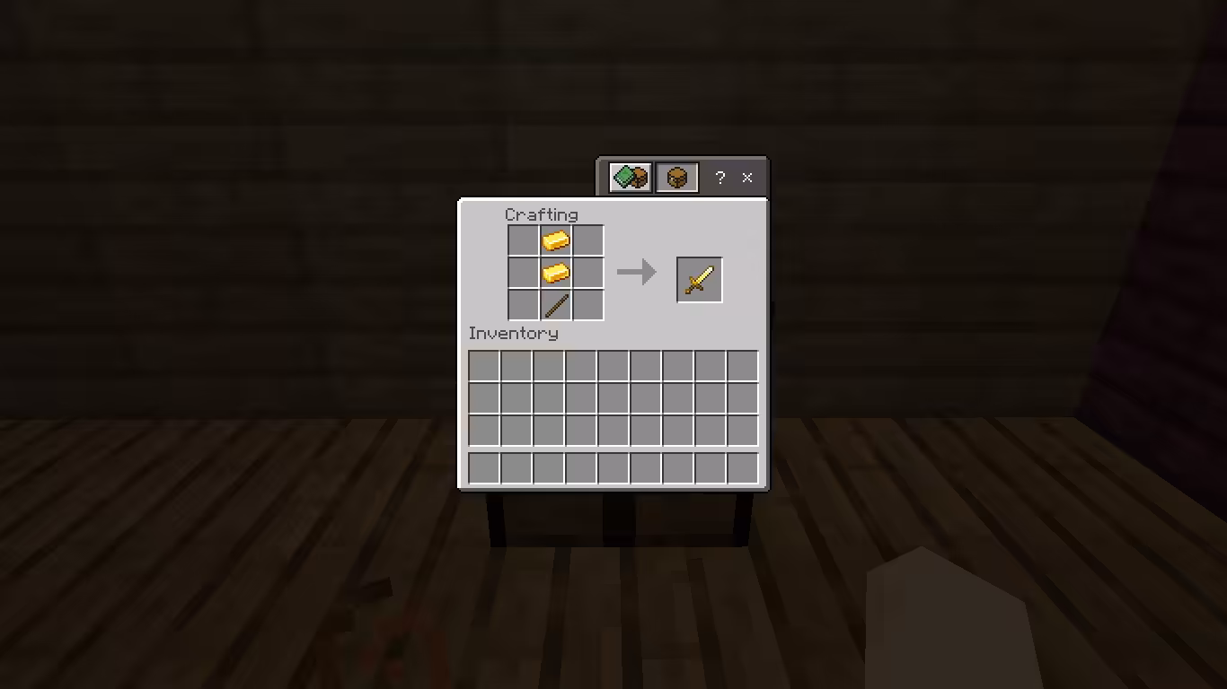 Cara Membuat Golden Sword di Minecraft 3 Cara Membuat Golden Sword di Minecraft