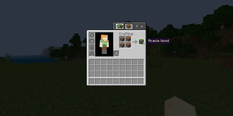 Cara membuat acacia wood di minecraft