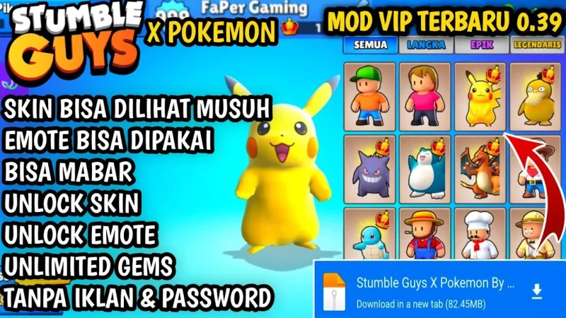 Stumble Guys X Pokemon Mod APK