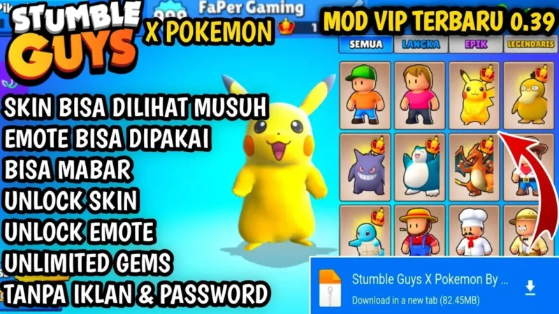 Stumble Guys X Pokemon Mod APK