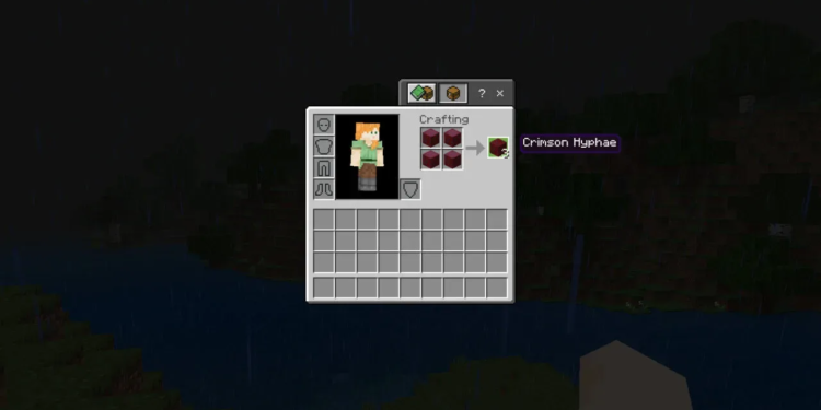 Cara membuat crimson hyphae di minecraft