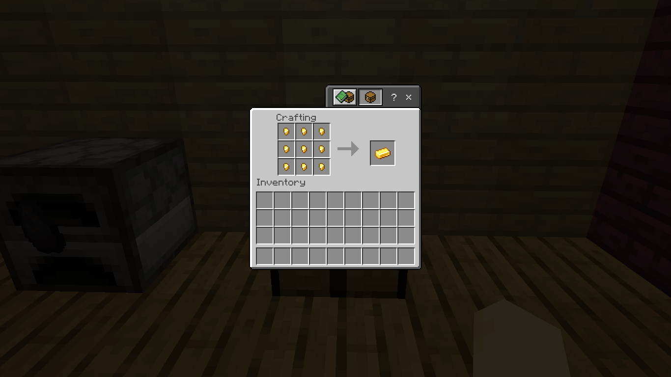 Cara membuat gold ingot di minecraft