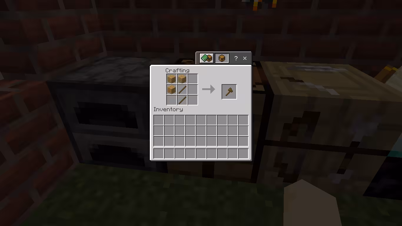 Cara Membuat Wooden Axe di Minecraft