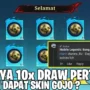 10x draw pertama dijamin dapat skin gojo satoru