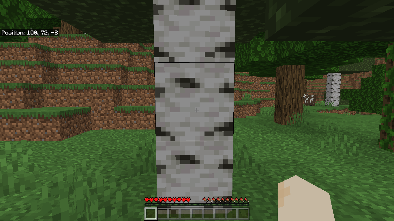 Cara mendapatkan birch log di minecraft