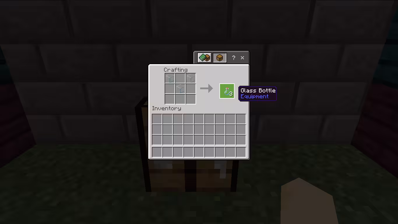 Cara Membuat Glass Bottle di Minecraft